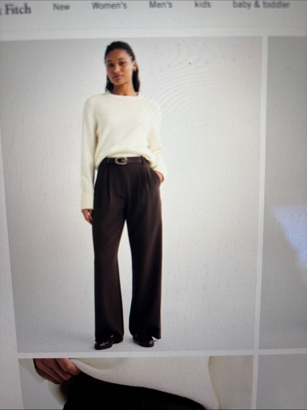 Curve Love A&F Sloan Tailored wide Leg Pant